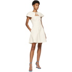 Edit Off-White Capelet Short Dress