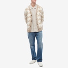 A Kind of Guise Men's Polar Knit Cardigan in Oyster Houndstooth