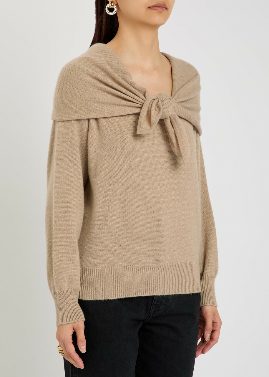 Tove Malia Layered-effect Cashmere Jumper Beige