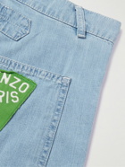 KENZO - Straight-Leg Logo-Appliquéd Jeans - Blue