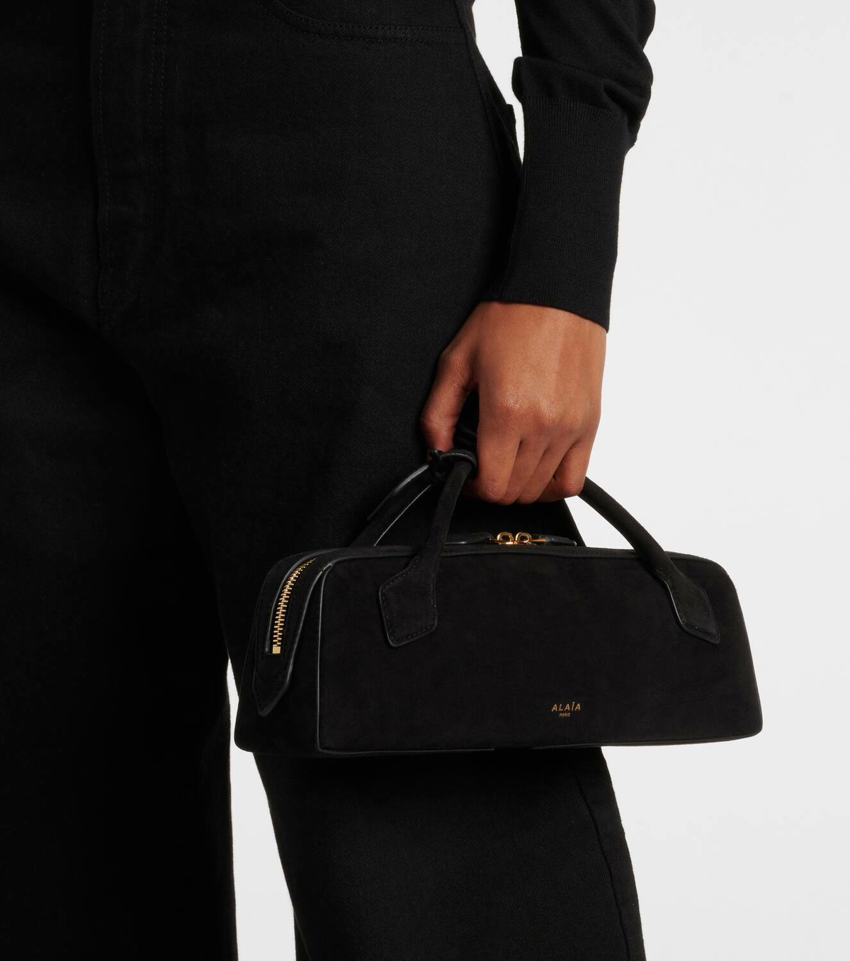 Alaïa Le Teckel leather clutch ALAÏA