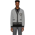 Dolce and Gabbana Black and White Houndstooth Cardigan