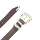 Nudie Jeans Co Men's Western Silver Belt in Dark Brown