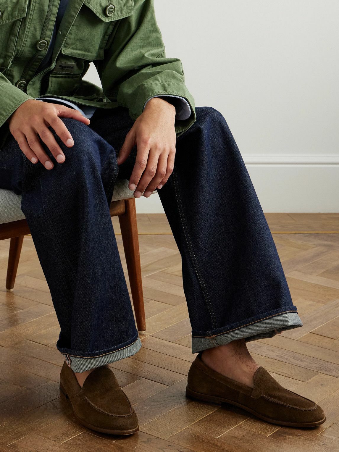 Drake's - Henri Summer Suede Loafers - Brown