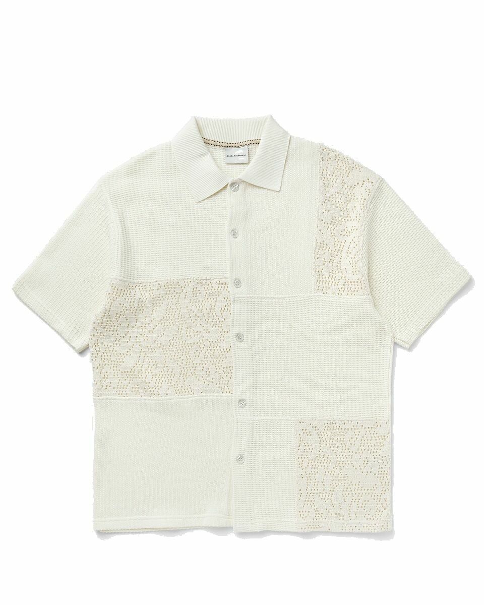 Photo: Drôle De Monsieur La Chemise Patchwork Beige - Mens - Shortsleeves