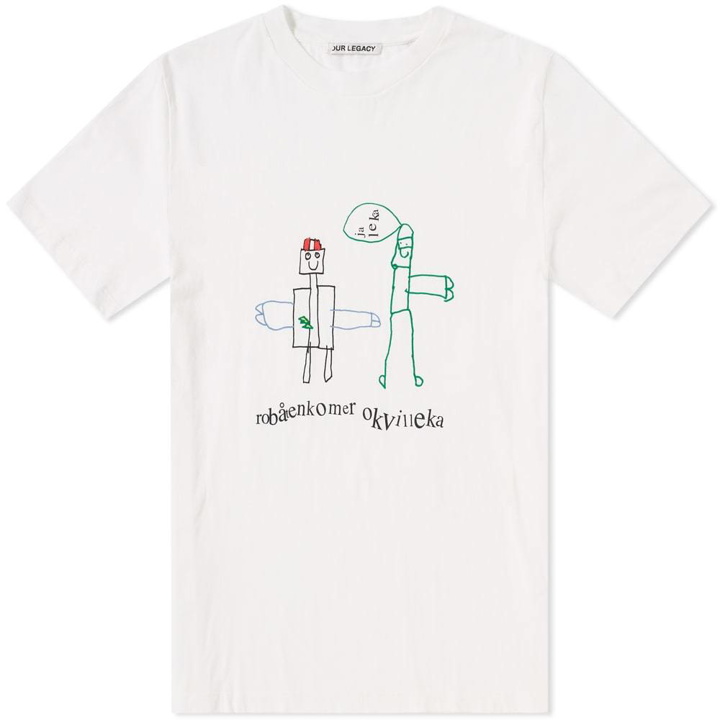 Photo: Our Legacy Robot Drawing Tee White