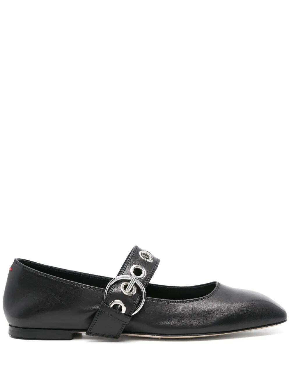 Aeyde Uma Eyelet Nappa Leather Black in Black