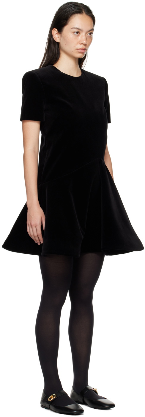 valentino black mini dress Valentino Black Sheer-Sleeve Mini Dress main image 0