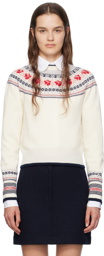 Thom Browne Off-White Rose Sweater