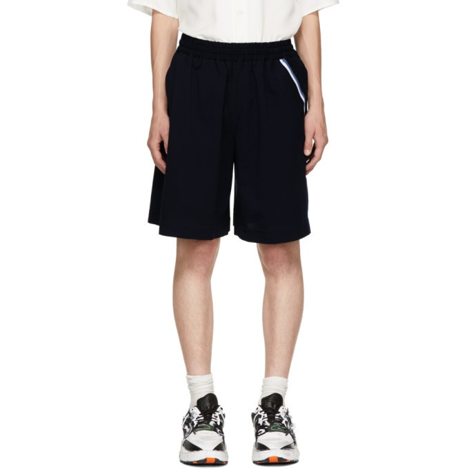 Photo: Facetasm Navy Athletic Striped Shorts
