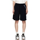 Facetasm Navy Athletic Striped Shorts