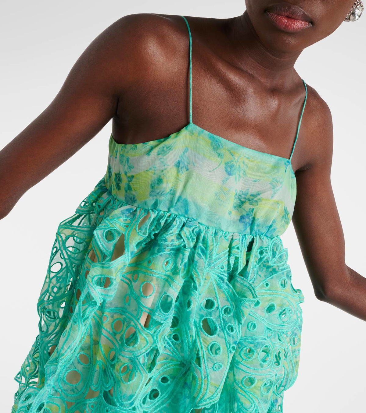 sarah ferguson green dress Green Paisley Printed V-Neck Belted Wrap Midi Dress – AX Paris main image 0