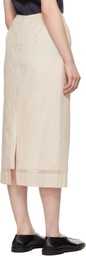 Carven Beige Sheer Midi Skirt