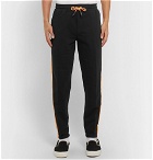 McQ Alexander McQueen - Contrast-Trimmed Loopback Cotton-Blend Jersey Sweatpants - Black