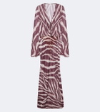 Bananhot Nema zebra-print maxi dress