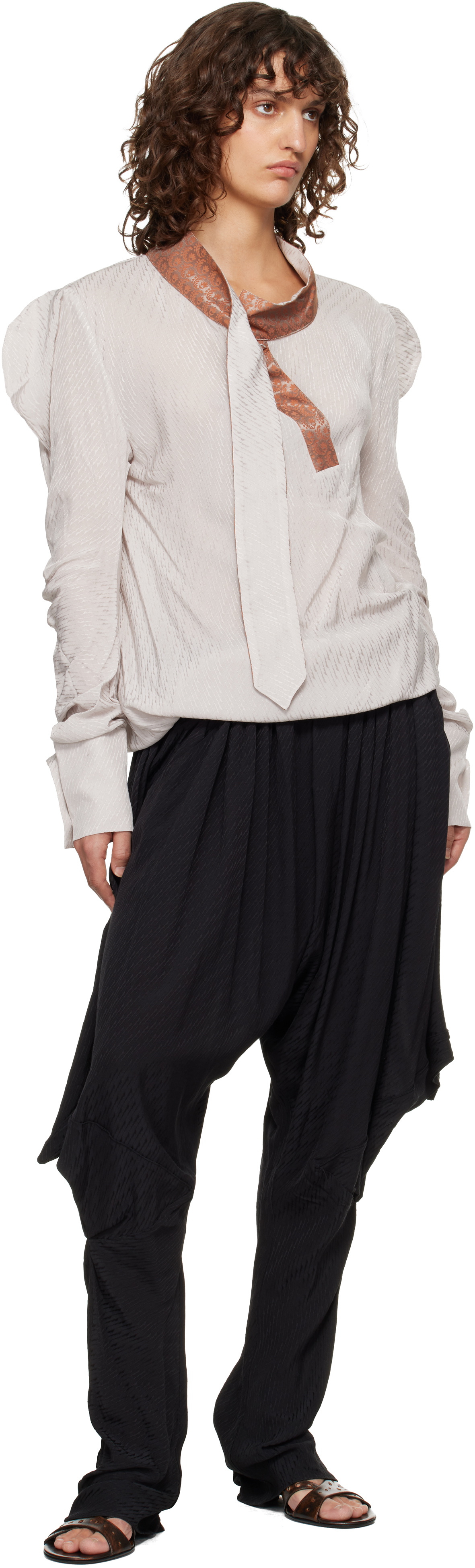 Kiko Kostadinov Beige Evelyn Blouse