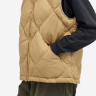 Kestin Men's Linton Padded Vest in Sand Recycled Nylon