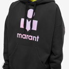 Isabel Marant Men's Miley Tie Dye Logo Hoody in Faded Black