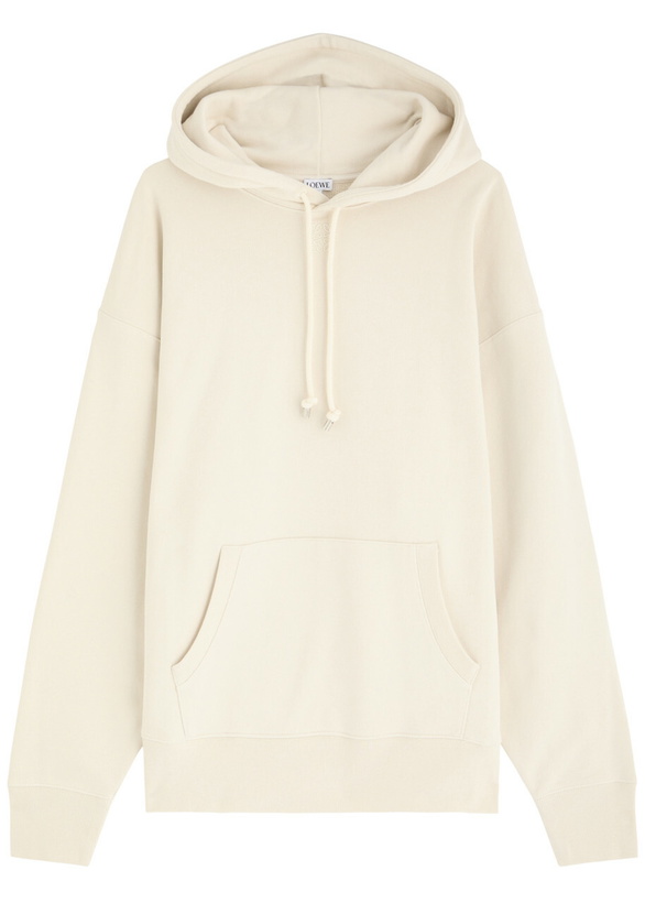 Photo: Loewe Anagram Hooded Cotton Sweatshirt Cream