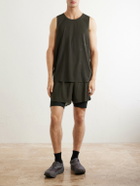 On - Post Archive Faction Zero Perforated Reycled-Jersey Running Top - Black