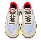 Balenciaga Grey and Blue Triple S Sneakers