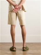 NN07 - Crown 1090 Straight-Leg Brushed Organic Cotton-Blend Twill Shorts - Neutrals