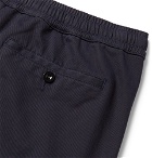 Mr P. - Brushed Stretch-Cotton Twill Drawstring Trousers - Men - Navy