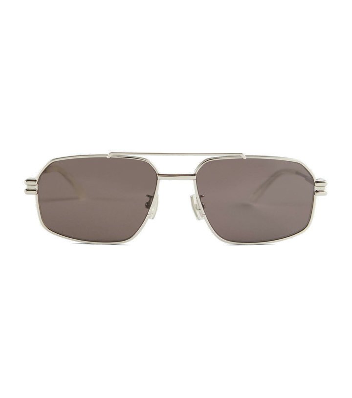 Photo: Bottega Veneta - Metal-frame aviator sunglasses