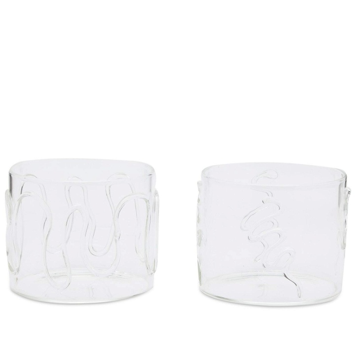 Photo: Ferm Living Doodle Glasses Low - Set of 2 in Clear