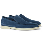 Loro Piana - Summer Walk Suede Loafers - Blue