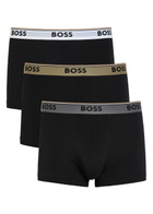 Boss Stretch-cotton Boxer Trunks set Three Black
