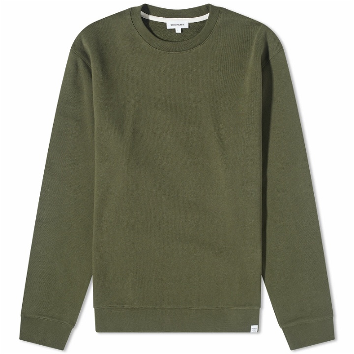 Photo: Norse Projects Men's Vagn Classic Crew Sweat in Army Green