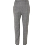SAINT LAURENT - Prince of Wales Checked Wool-Flannel Trousers - Gray