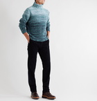 Inis Meáin - Mélange Merino Wool and Cashmere-Blend Rollneck Sweater - Blue