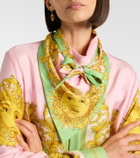 Versace Printed silk twill scarf
