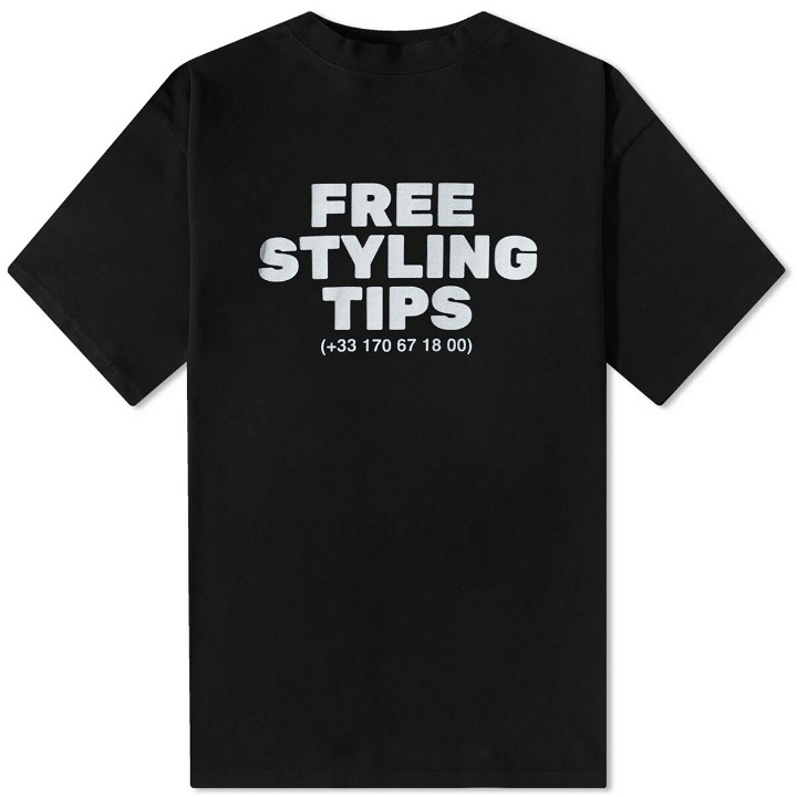 Photo: Balenciaga Men's Free Styling Tips T-Shirt in Washed Black/White
