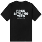 Balenciaga Men's Free Styling Tips T-Shirt in Washed Black/White