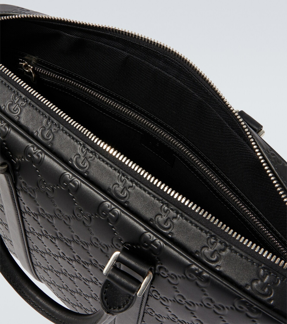 Gucci GG Emblem debossed leather briefcase