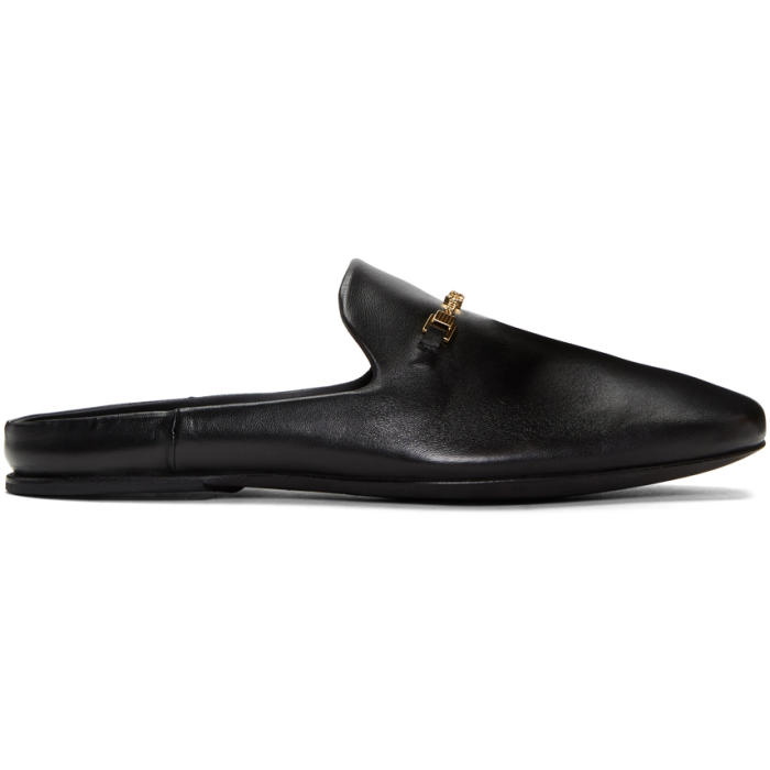 Photo: Versace Black Chain Slip-On Loafers