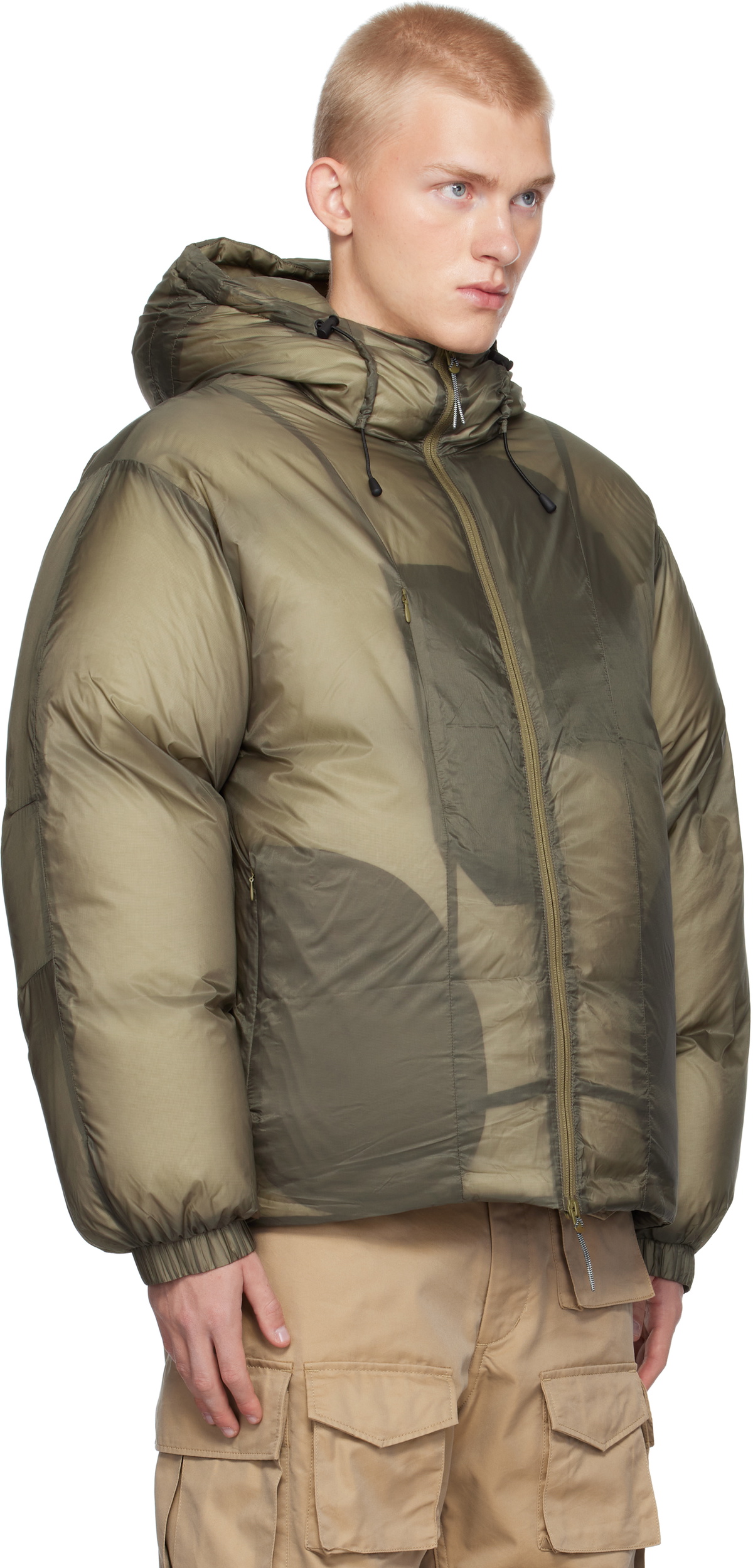 ROA Taupe Smooth Down Jacket