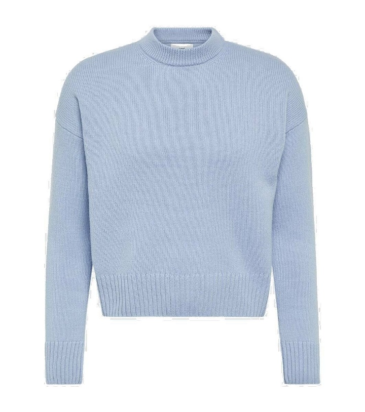Photo: Ami Paris Cropped wool and cashmere sweater