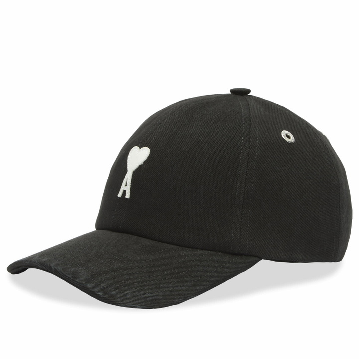 Photo: AMI Paris Men's Ami De Coeur Felt Cap in Noir 