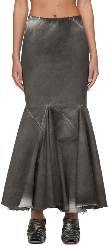 Photo: Rick Owens DRKSHDW Gray Divine Bias Denim Maxi Skirt