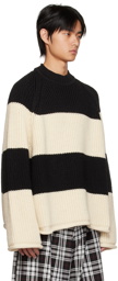 KIDILL Black & White Border Sweater