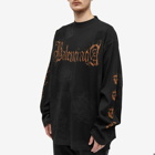 Balenciaga Men's Long Sleeve Metal Oversize T-Shirt in Washed Black