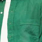 Drake's Men's Linen Summer Shirt in Green