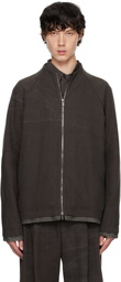 DEVOA Gray Basket-Woven Jacket