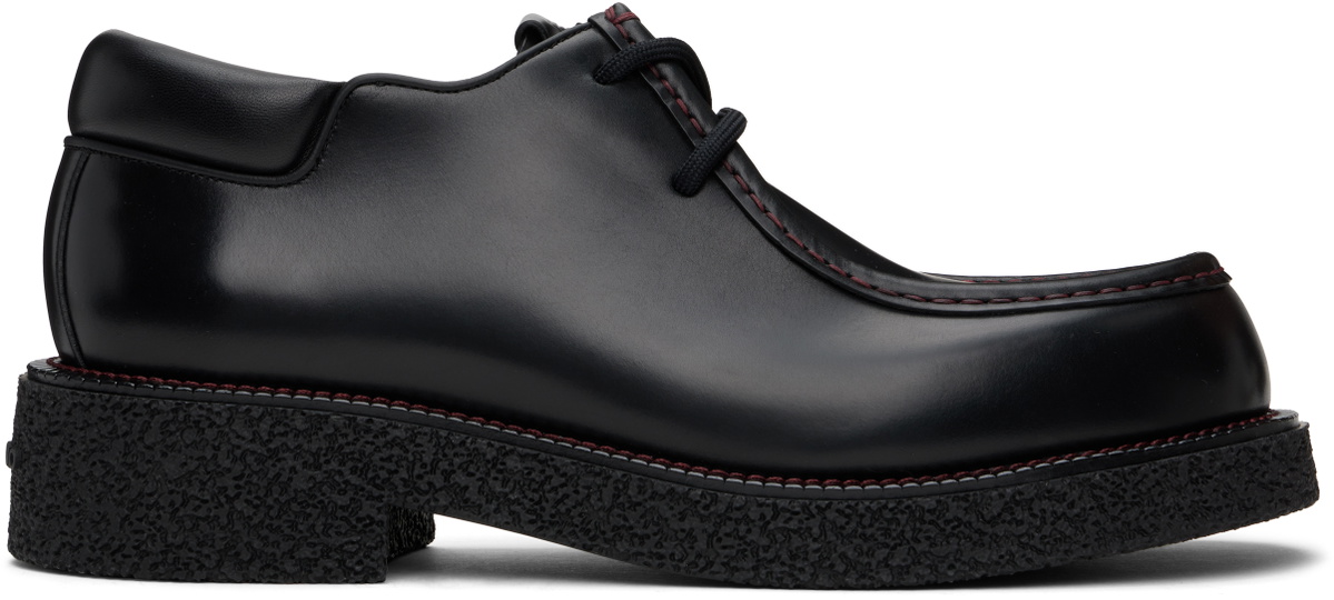 Ferragamo Black Lace-Up Derby