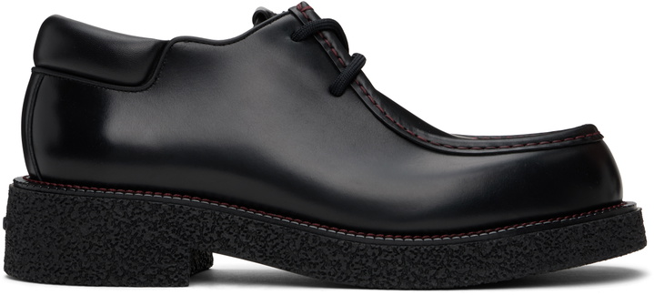 Photo: Ferragamo Black Lace-Up Derby