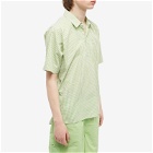 Pop Trading Company Men's Italo Gingham Shirt in Jade Lime/Gingham
